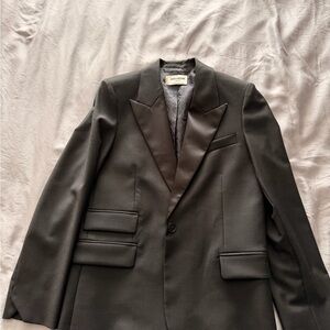 Zadig & Voltaire Elegant Black Tuxedo Jacket